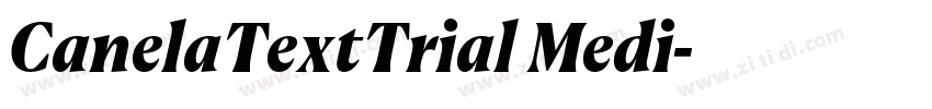 CanelaTextTrial Medi字体转换